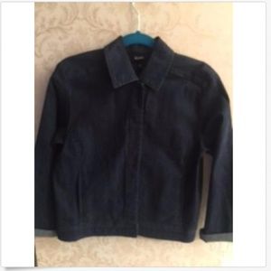 EILEEN FISHER Dark Blue Denim Jacket SZ S